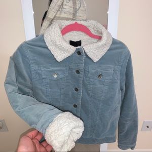 Forever 21 Blue Sherpa Puffy Jacket